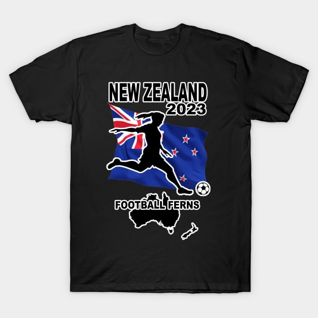 New Zealand Womens World Cup Football Soccer Team 2023 T-Shirt by Ireland